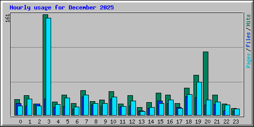Hourly usage for December 2025