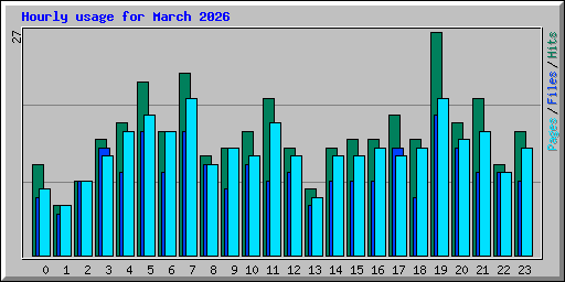 Hourly usage for March 2026